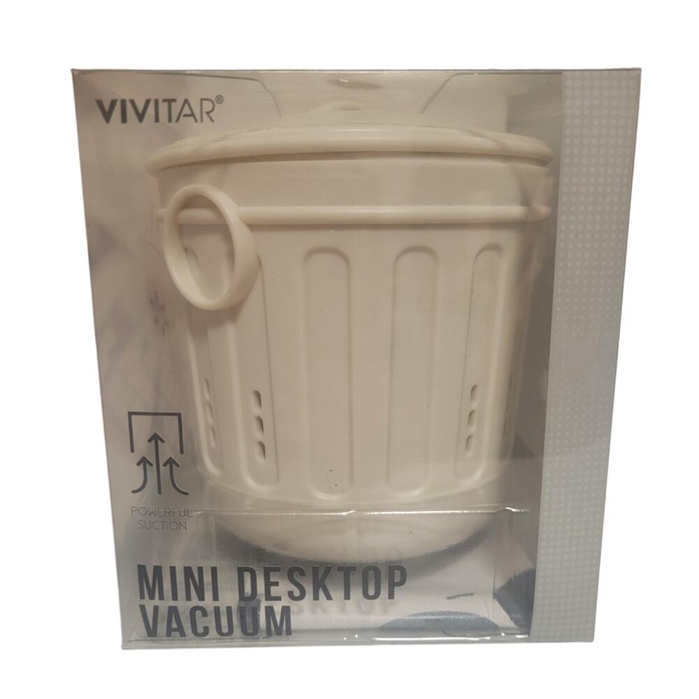 Vivitar White Mini Desktop Vacuum NIB